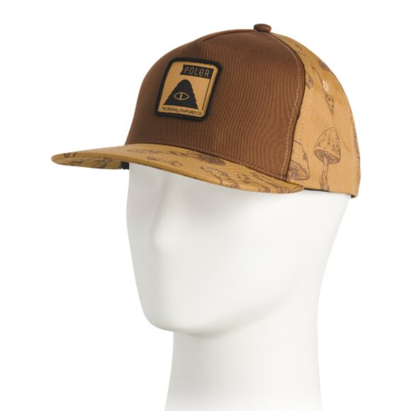 NEW POLER Print Patch Hat brown 161tn - Picture 1 of 3